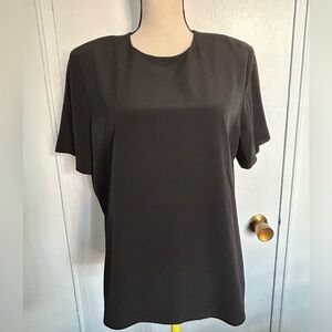 Kasper, Black, Shortsleeve Blouse